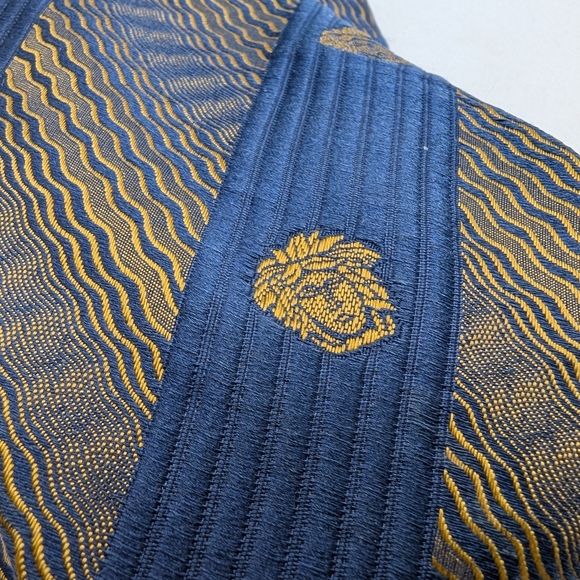 Versace Blue and Gold Medusa Head  Tie - Picture 7 of 7